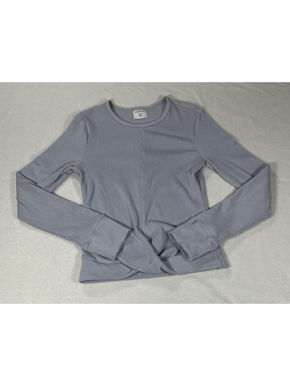 Abercrombie Kids Ribbed Long Sleeve Crewneck Top Size 9/10